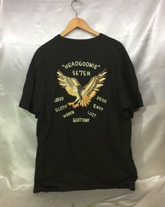 HEAD GOONIE ヘッドグーニー イーグル バックプリント Tシャツ サイズ：XXL カラー：カーキ系 メンズ オーバーサイズ