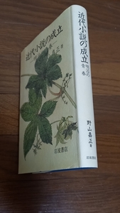 (TA04)　野山嘉正「近代小説の成立―明治の青春」　岩波書店　平成9年刊 ※カバー精興社