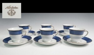 Noritake-マルキ印ノリタケ カップ＆ソーサー 6客 Noritake NIPPON TOKI KAISHA 保証品 kk082