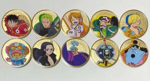 ワンピース　ONE PIECE 　メダル 記念　コイン　茶平　10種　エッグ　コンプリート　カード