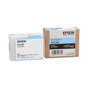 【新品】(まとめ) エプソン EPSON インクカートリッジ ライトシアン ICLC89 1個 〔×10セット〕