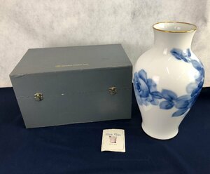 ★中古品★花瓶 ブルーローズ 薔薇 OKURA 大倉陶園