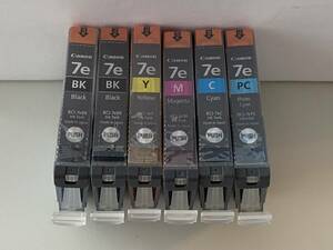 新品 キヤノン 純正 インク BCI-7e PC C M Y BK 未使用品　インクカートリッジ 計6個 bci-7eg bci-7epc用