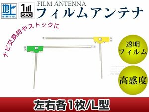 L型フィルムアンテナ 左右2枚セット パナソニック ストラーダ CN-MW100D 交換/補修用 地デジ フィルムエレメント 載せ替え ガラス貼り換え