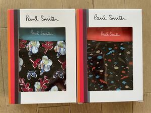 即決！ポールスミス！PAUL SMITH LOWRISE & REGULAR BOXER ボクサー 2枚組 M ボタニカル 花柄&小花柄 ブラック M