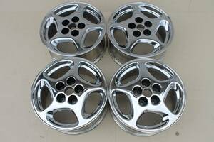 フェアレディZ Z32 アルミホイール クローム 北米日産純正 16×7.5J +45 PCD114.3 5H 4本 左右セット USA NISSAN 300ZX 絶版