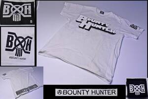 バウンティハンター ★ BOUNTY HUNTER ★ BXH ★ Tシャツ ★ S ★ 120% DARKSIDE JUSTICE ★ 白 ★ 綿 ★ 中古品 ★ シミ 傷みあります ★