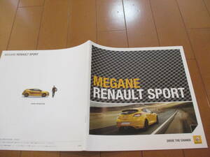 庫34635　カタログ ■ルノー●ＭＥＧＡＮＥ　RENAULT　SPORT　メガーヌ　スポール●2011.2　発行●22　ページ