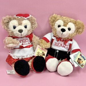 バレンタイン 9インチ シェリーメイ& ダッフィー 2016 ペア ぬいぐるみ WDW DL Valentine Duffy the Disney Bear US ディズニー パークス