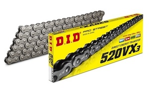 DID 520VX3-120L ZJ(カシメ) 4525516317719 大同工業株式会社 D.I.D バイクチェーン