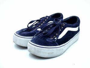 VANS バンズ V36PLAT オールドスクール プラットフォーム ベルベット スニーカー size23cm/紫 ◇■ ☆ dib2 レディース