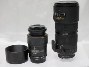 #0234 NIKON AF 80-200mm F2.8D Tamron 90mm F2.8 AF SP ニコンFマウント レンズ2本