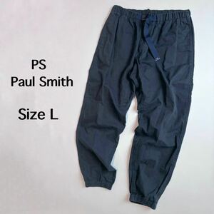 PS PaulSmith ポールスミス　パンツ　スラックス　イージーパンツ　ジョガーパンツ　ネイビー　メンズ　L