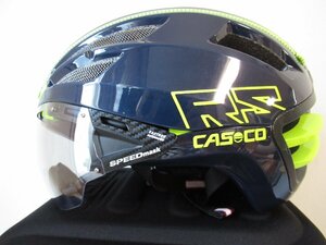 CASCO SPEED airo2 RS Blue Neon Yellow　M(54-59cm）　高性能調光レンズ・バイザー＆ハードケース付　2021年10月