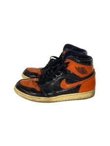 NIKE◆AIR JORDAN 1 RETRO HIGH OG/エアジョーダン1レトロハイ/ブラック/555088-028/