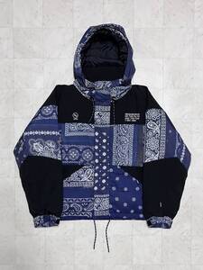 【美品】NEIGHBORHOOD ネイバーフッド【212TSNH-JKM11 BANDANA CHOPPED DOWN】バンダナ ダウンジャケット Mサイズ ネイビー