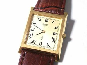 【Nj2】SEIKO/セイコー◇Chariot/シャリオ/2620-5150/CGE840◇1979年製♂2針QZ/タンク/新品ベルト/レア