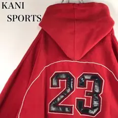 【希少ヴィンテージ】KANI SPORTS パイルロゴ入りパーカー　D308