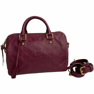 極 美品 LOUIS VUITTON ルイヴィトン スピーディ 25 モノグラムアンプラント レザー 2way ハンドバッグ ショルダーバッグ 3kmk343-6