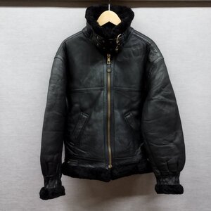 A19 AVIATION アビエイション AIR FORCE JKT B-3 フライト ジャケット ムートン レザー 羊皮 革 アウター ボア ブラック M ミリタリー