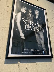 STRAY CATS ブライアンセッツァー A4 ポスター 額付き 送料 込み ロカビリー ⑤