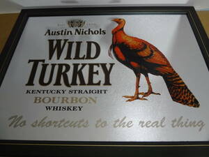 ワイルドターキー 特大 パブミラー 鏡 ケンタッキー バーボン ウイスキー アメリカン ダイナー バー bar wild turkey ヴィンテージ 看板