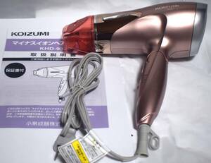 ●●KOIZUMI マイナスイオン ヘアードライヤー（ KHD-9320）中古良品、初期保証有り●●送料（520円）