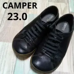 CAMPER 23.0　スニーカー　ペウカミ　レザー　カンペール　本革　ブラック