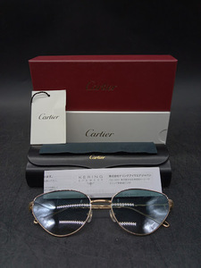 ▽ 【266】 カルティエ サングラス CT0155S-005 / Cartier アイウェア Eyewear 眼鏡 メガネ フォックス フレーム