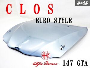 【 カーボン製 軽量化 】 CLOS クロス アルファロメオ 147 GTA フロント ボンネットフード ボンネット パネル 外装 エアロ シルバー 棚3B