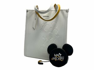 ■【美品】Samantha Vega サマンサベガ 縦型トートバッグ ミッキー コレクション ホワイト 白 Disney ディズニーコラボ ポーチ 外袋付