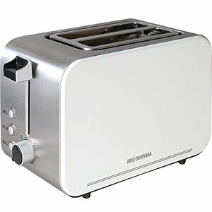 アイリスオーヤマ トースター オーブントースター 2枚焼き ポップアップトースター シルバー IPT-850-W(中古品)　(shin