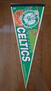 1990年代当時物!ヴィンテージNBA名門「BOSTON CELTICS」TEAMロゴペナント 中古/ボストンセルティックス バスケットボール チーム