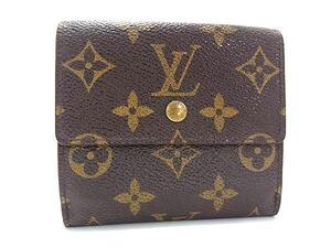 1円 LOUIS VUITTON ルイヴィトン M61652 モノグラム ポルトモネ ビエ カルトクレディ 三つ折り 財布 ウォレット ブラウン系 BI9414