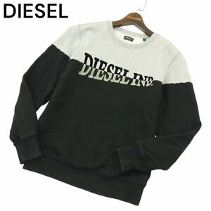 DIESEL ディーゼル 秋冬 裏起毛★ ビッグ ロゴ カラー切替 スウェット トレーナー Sz.S　メンズ　A4T05400_5#H