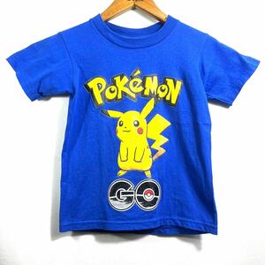 ■ 子供用 ビンテージ USA製 ” Pokemon ” ポケモン ピカチュウ イラストTシャツ サイズM ブルー モンスターボール サトシ ■