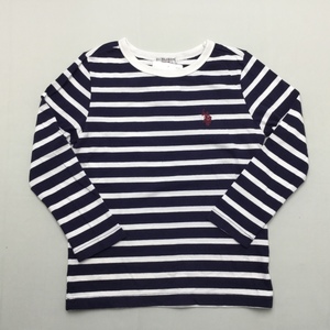 【送料無料】【新品】US.POLO.ASSN　ジュニア長袖Tシャツ（コットン100％）　　120　 ネイビー★91201