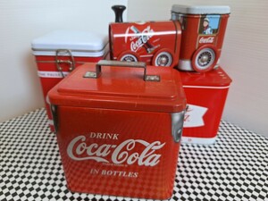 Coca Cola コカコーラ 各種ブリキ缶 ４缶セット 小物入れ