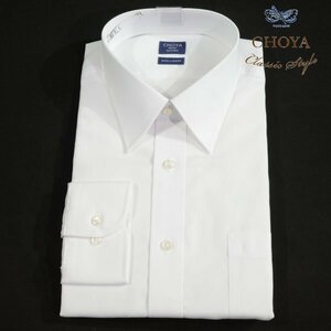 新品1円～★定価9.1万 CHOYA SHIRT FACTORY 形態安定加工 綿100％ 形態安定 長袖ワイシャツ 42-78 レギュラーカラー アポロコット ◆9138◆