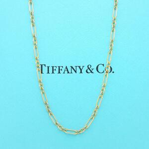 未使用 Tiffany&Co. ティファニー イエロー ゴールド エリプス リンク ネックレス 750 K18 41cm RR10