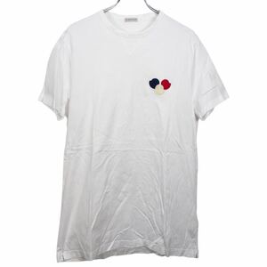 MONCLER モンクレール　メンズ　ホワイト　ワンポイント　半袖Tシャツ　トップス　XL表記