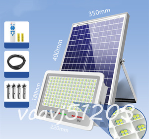 ◆稀少品◆ソーラーライト街灯 LED投光器 屋外用 防水 高輝度 バッテリー残量表示 防犯ライト庭用 ガーデンライト駐車場 照明 2600W