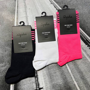 新品 Rapha 3足セット 限定版 RCC Pro Team Socks Mサイズ (JP 26-27cm) ラファ RCC プロチーム ソックス レギュラー丈