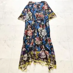 DRIES VAN NOTEN ラクロワ フローラル カフタンドレス ワンピース