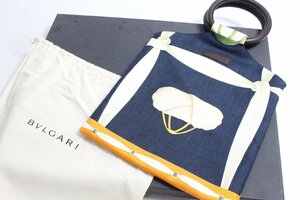 【ト静】 ★ BVLGARI ブルガリ ハンドバッグ リングハンドル スカーフ柄 バッグ 中古現状品 画像参照 GA666GCG59