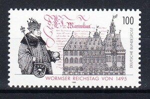 ドイツ 1995年未使用NH ヴォルムス帝国議会#1773