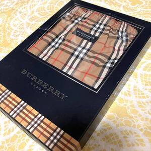 【人気柄】新品/BURBERRY/Mサイズ/トランクス/バーバリー/下着/メンズ/綿100%/未使用/正規品/紳士用/匿名配送/即決/ノバチェック/箱入り/