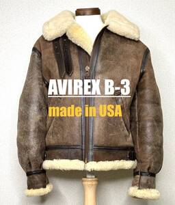 良品【38】AVIREX B-3 米国製 TOPGUN アヴィレックス gpz アビレックス　ハーレー★匿名配送★ショベル　HARLEY 革ジャン