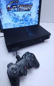 美品/動作品 SONY ソニー PlayStation2 PS2本体 SCPH-15000 ブラック プレステ2 ゲーム機 コントローラ,AV,電力ケーブル セット(197)