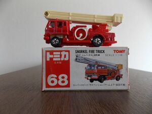 ・283　赤箱ジャパン物　いすゞ　シュノーケル消防車　程度極上（未使用に近い）　スーパースピード　サスペンション